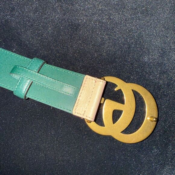 Brand new Gucci Calfskin Double G Memorable Buckle 40mm Belt size 75 - Picture 9 of 13